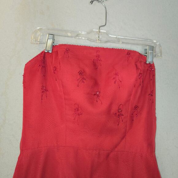 Mori Lee by Madeline Gardner Womens 7/8 Maxi Dress Strapless Prom Formal Gown - Picture 10 of 16